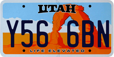 UT license plate Y566BN