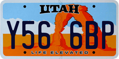 UT license plate Y566BP