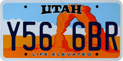 UT license plate Y566BR