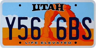UT license plate Y566BS