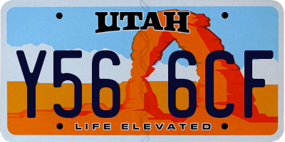 UT license plate Y566CF