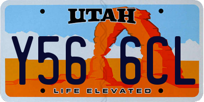 UT license plate Y566CL
