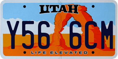 UT license plate Y566CM