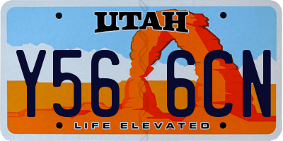 UT license plate Y566CN