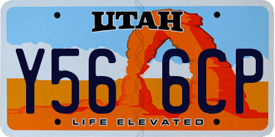 UT license plate Y566CP