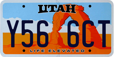 UT license plate Y566CT