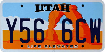 UT license plate Y566CW