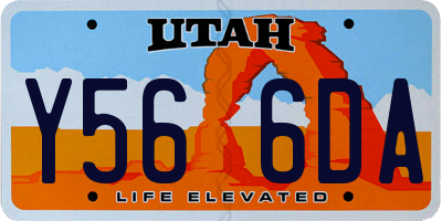 UT license plate Y566DA