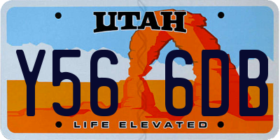 UT license plate Y566DB