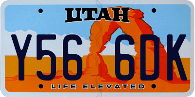 UT license plate Y566DK