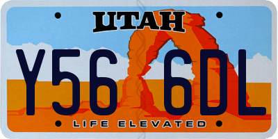 UT license plate Y566DL