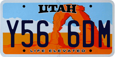 UT license plate Y566DM