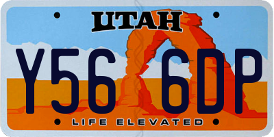 UT license plate Y566DP