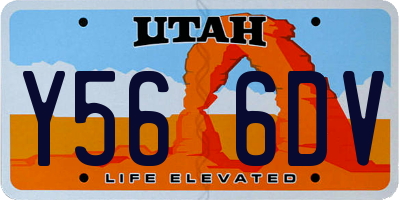 UT license plate Y566DV