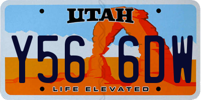 UT license plate Y566DW