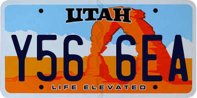 UT license plate Y566EA