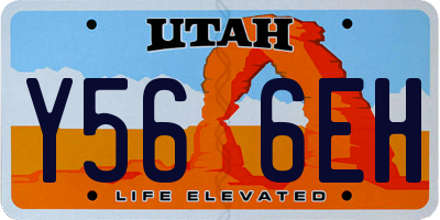 UT license plate Y566EH