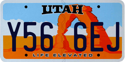 UT license plate Y566EJ