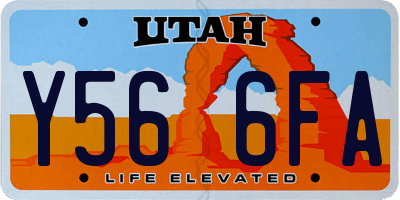 UT license plate Y566FA