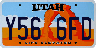 UT license plate Y566FD