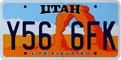 UT license plate Y566FK