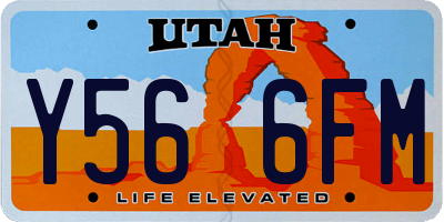 UT license plate Y566FM