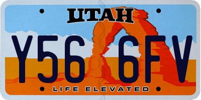 UT license plate Y566FV