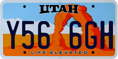 UT license plate Y566GH