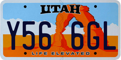 UT license plate Y566GL