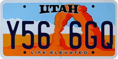 UT license plate Y566GQ