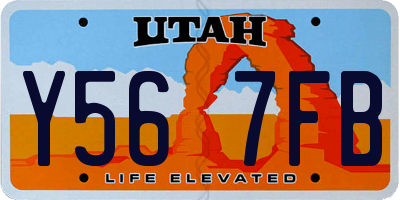 UT license plate Y567FB