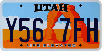 UT license plate Y567FH