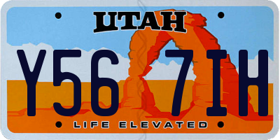 UT license plate Y567IH