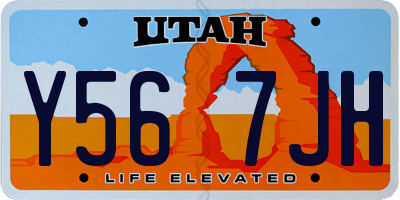 UT license plate Y567JH