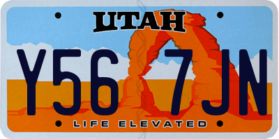 UT license plate Y567JN