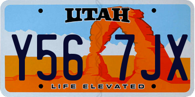 UT license plate Y567JX