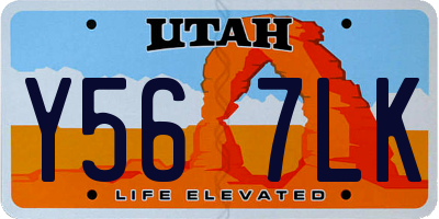 UT license plate Y567LK