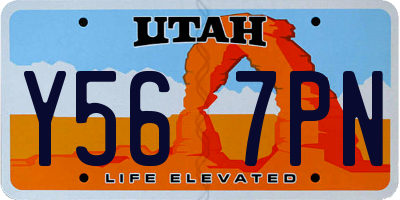 UT license plate Y567PN