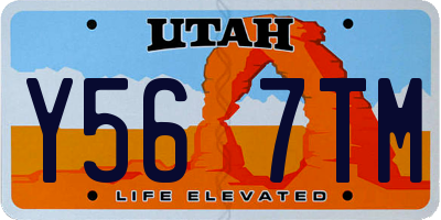 UT license plate Y567TM
