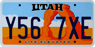 UT license plate Y567XE