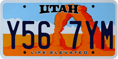 UT license plate Y567YM