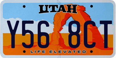 UT license plate Y568CT