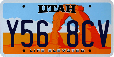 UT license plate Y568CV