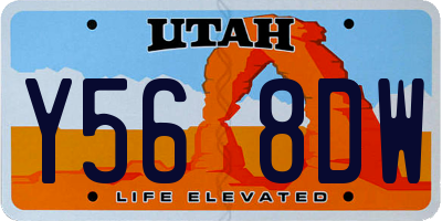UT license plate Y568DW