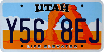 UT license plate Y568EJ