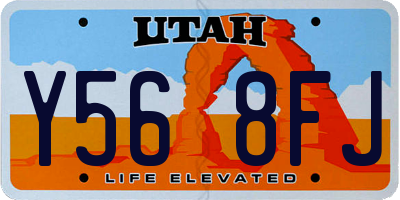 UT license plate Y568FJ
