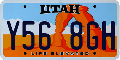 UT license plate Y568GH
