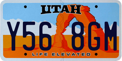 UT license plate Y568GM