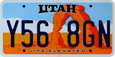 UT license plate Y568GN