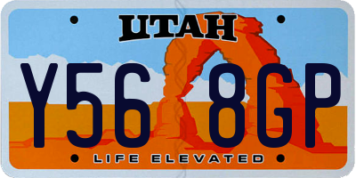 UT license plate Y568GP
